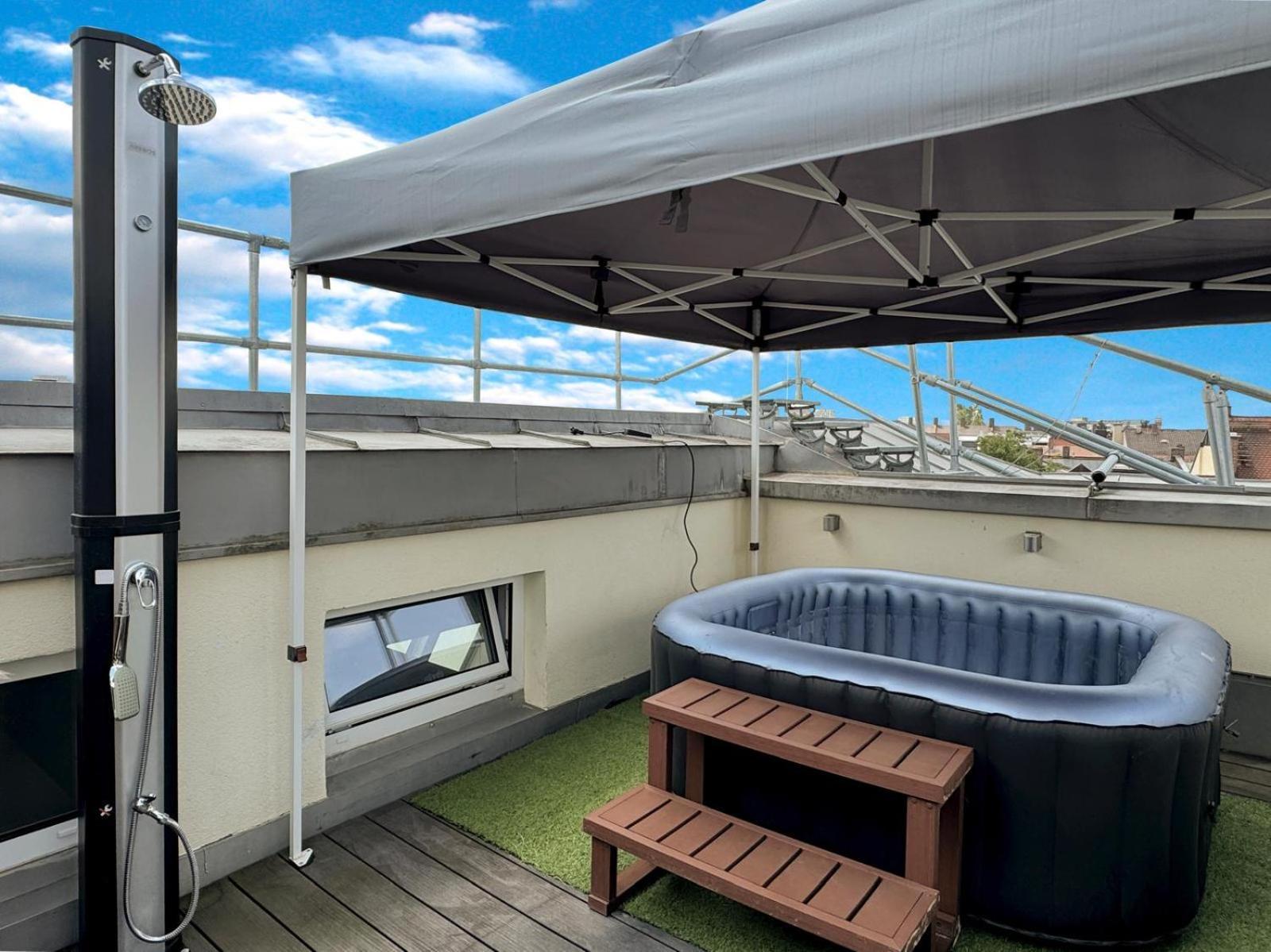 6 Zimmer Maisonette-Penthouse Pool Dachterrasse Luxus München Exterior foto