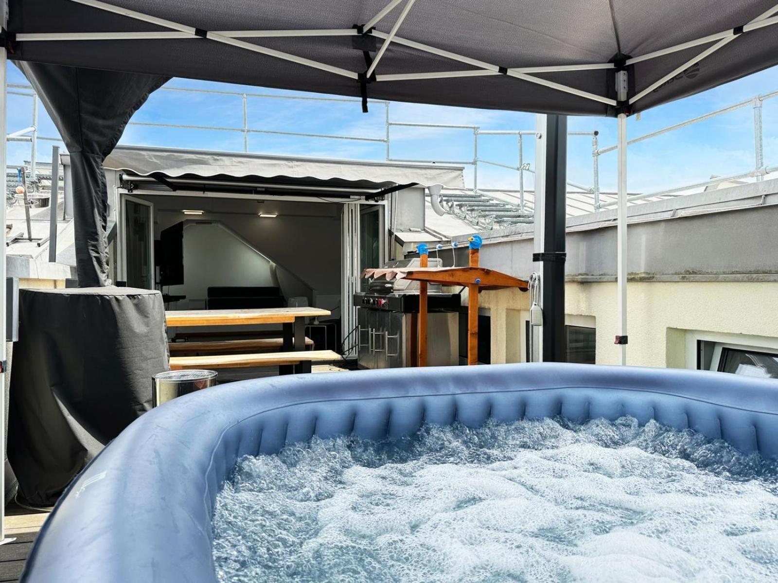 6 Zimmer Maisonette-Penthouse Pool Dachterrasse Luxus München Exterior foto